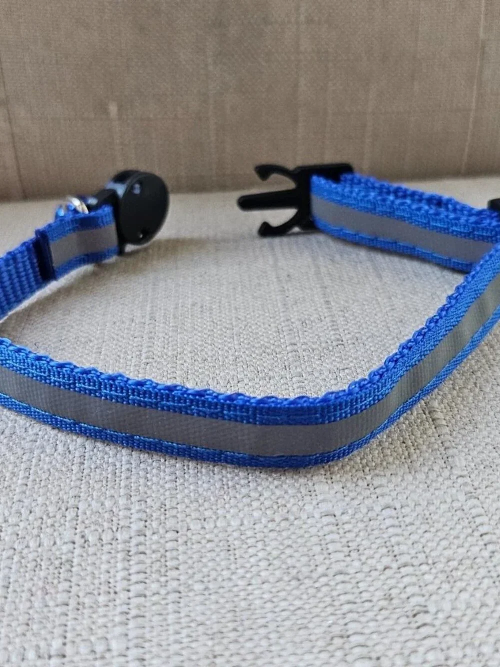 Cat Collar Blue Nylon Pet Collar With Bell W/ Reflective Neck Collar adjustable